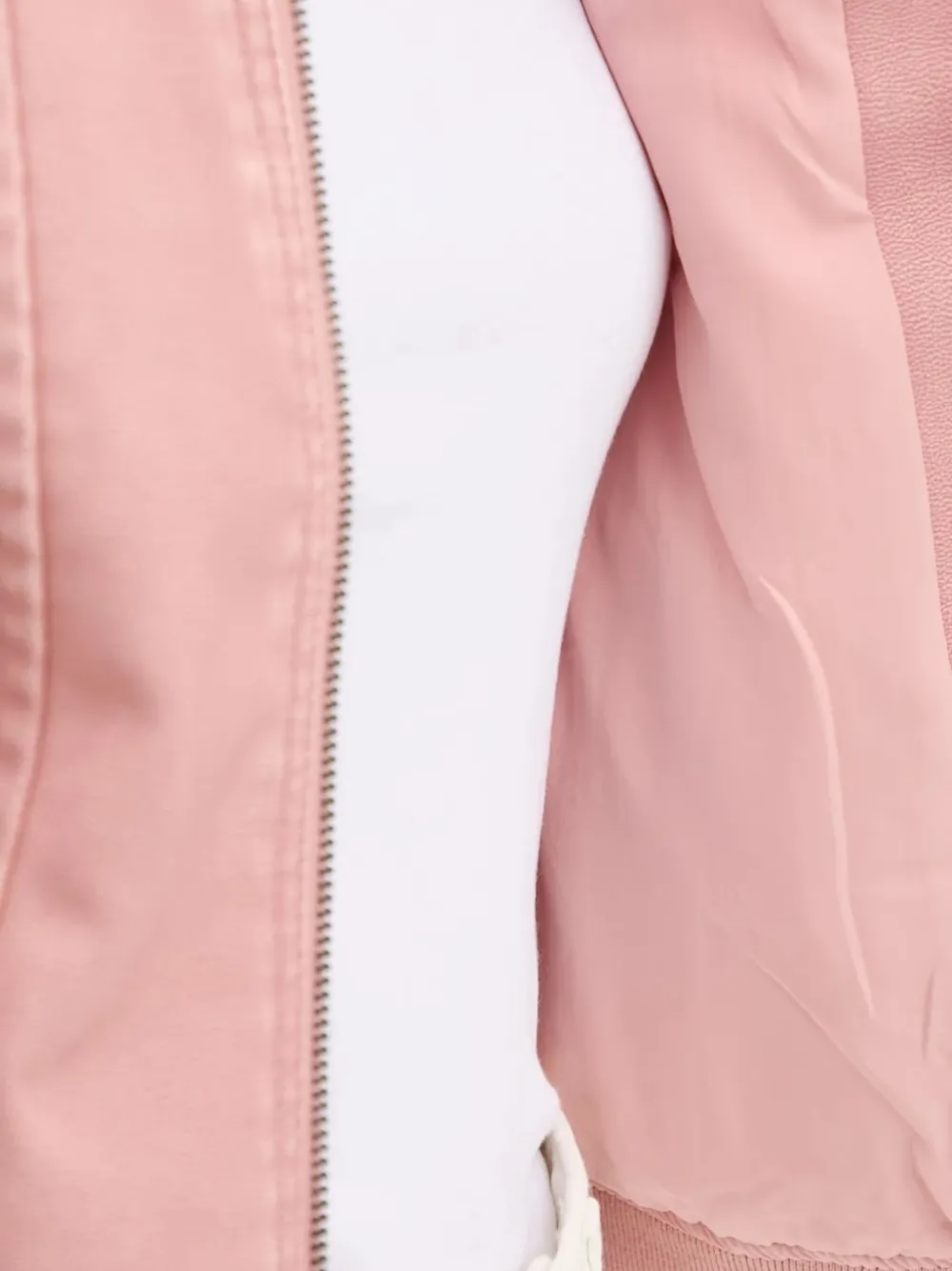 Desigual Zip-front Collared Jacket In Pink