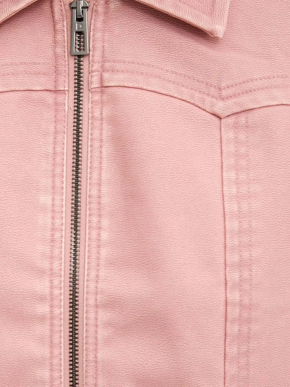 Desigual Zip-front Collared Jacket In Pink