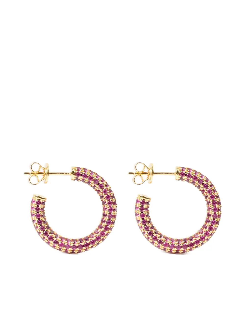 Izabel Display pavé-set hoop earrings | Purple | Image 1