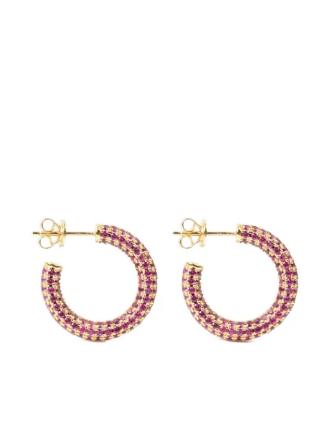 Izabel Display pavé-set hoop earrings