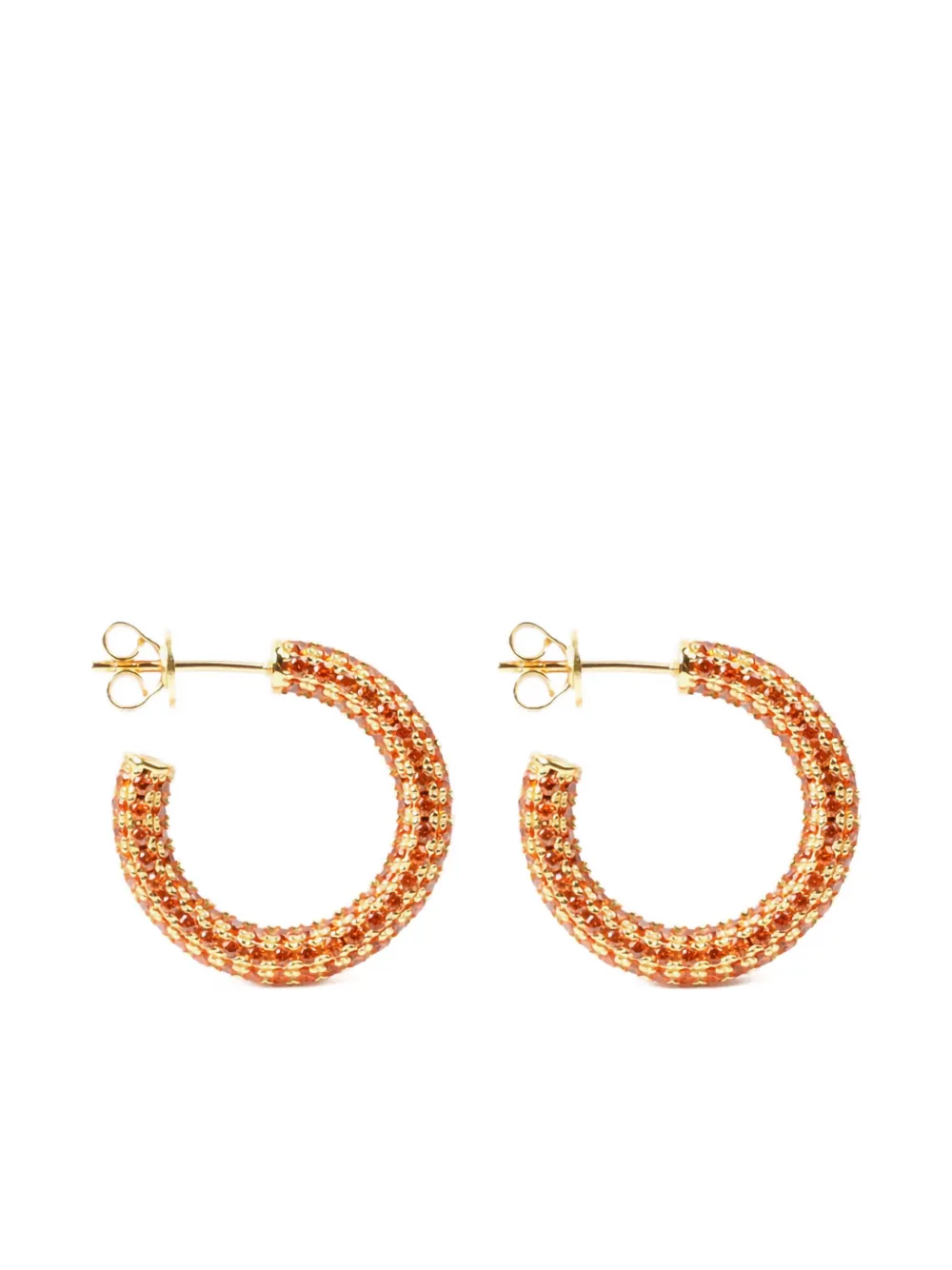 Izabel Display pavé hoop earrings | Orange | Image 1