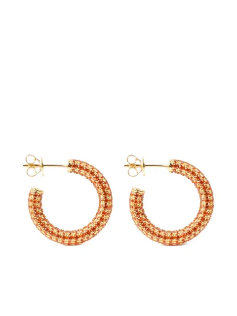 Izabel Display pavé hoop earrings