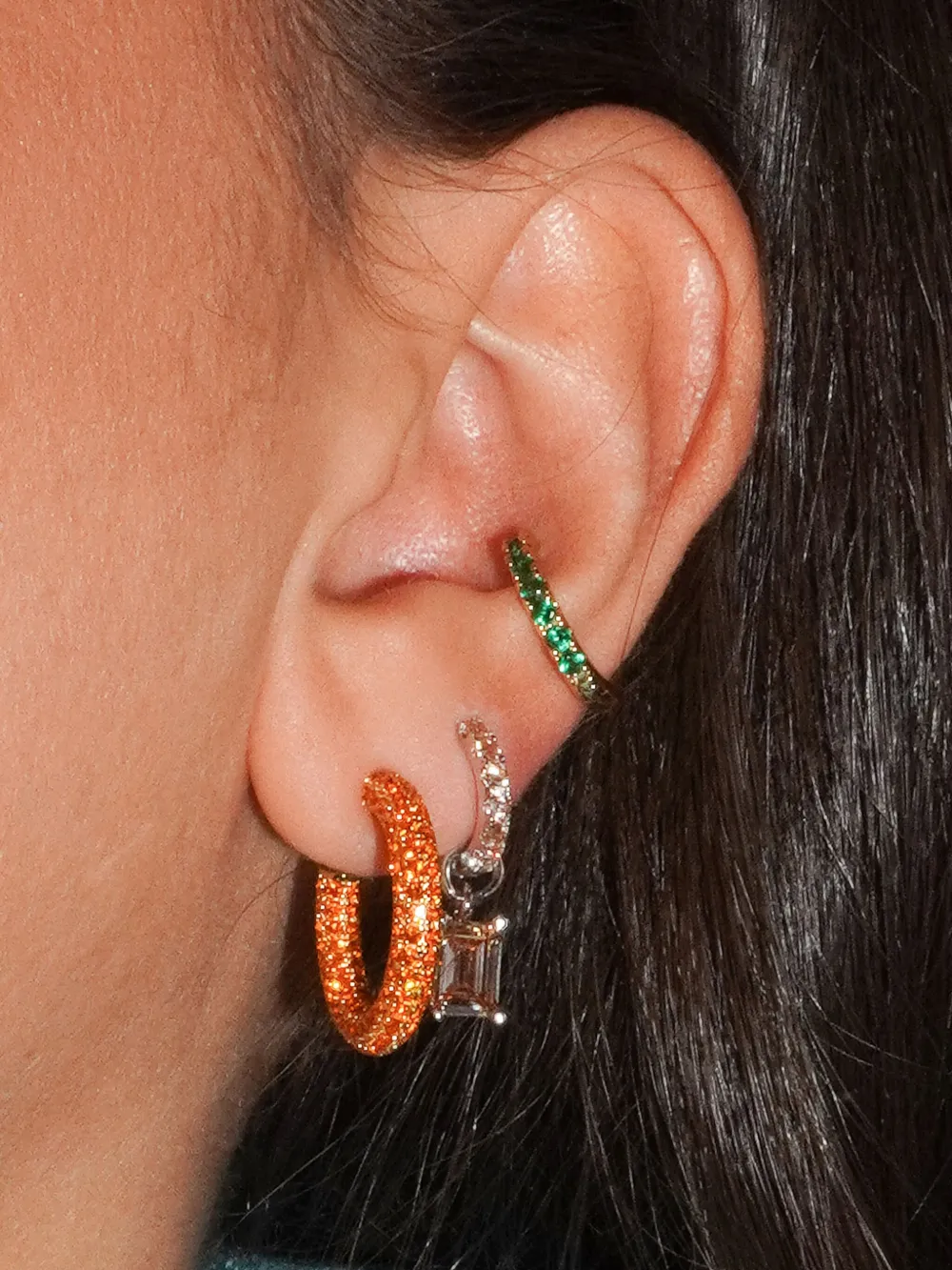 Izabel Display pavé hoop earrings | Image 2