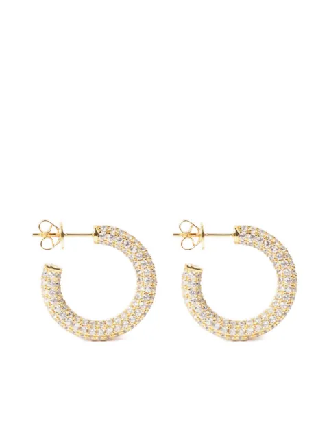 Izabel Display pavé-set hoop earrings