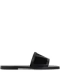 Valentino Garavani Viva Superstar leather flat sandals - Black