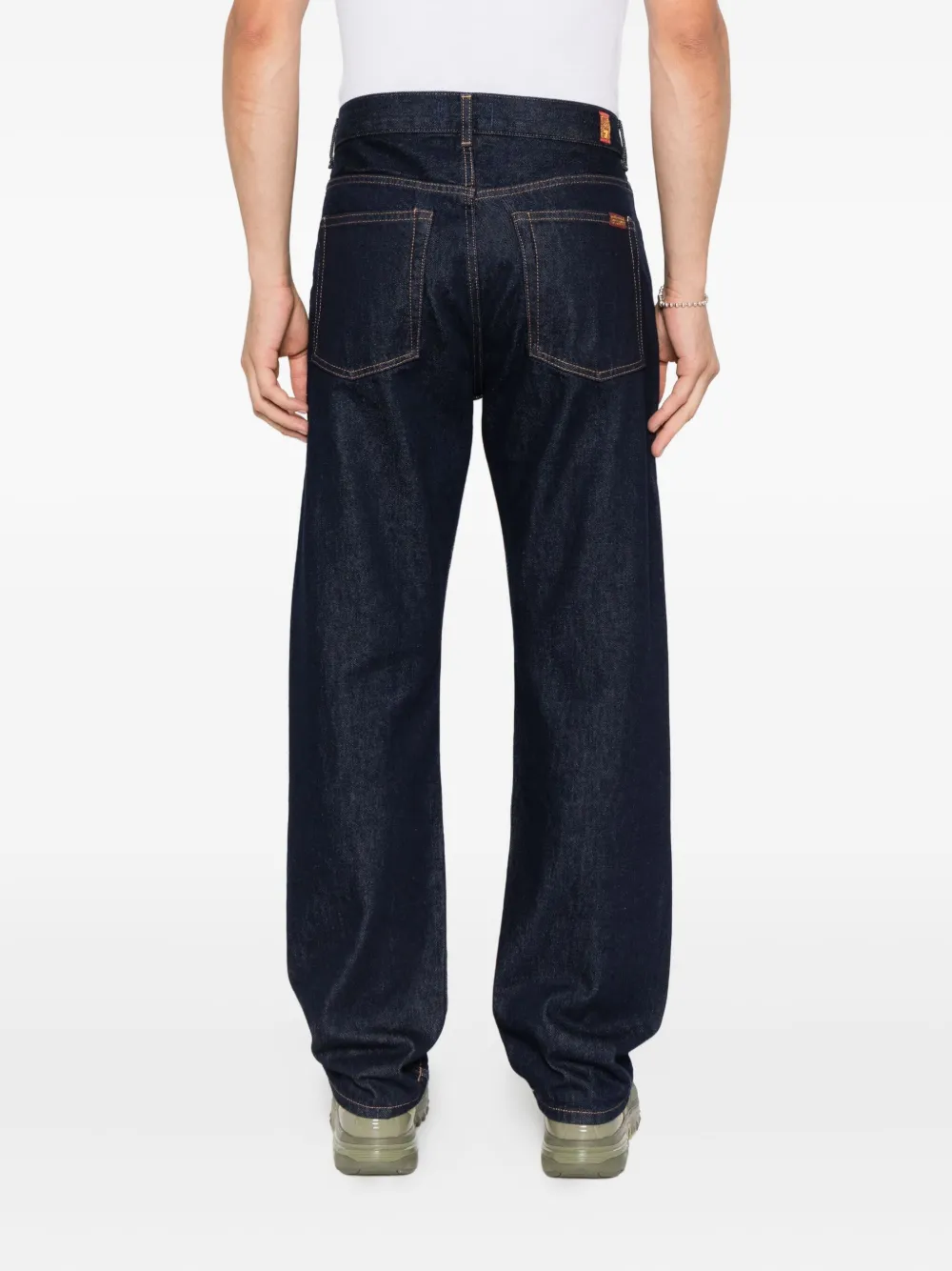 7 For All Mankind Belt-loop Jeans In Black