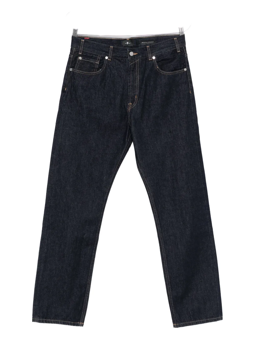 7 For All Mankind Belt-loop Jeans In Black