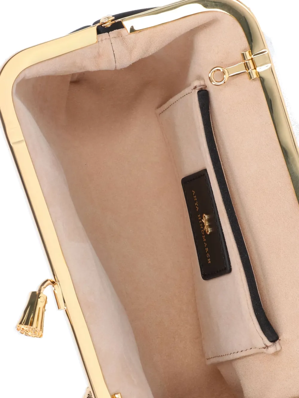 Anya Hindmarch Maud Tassel Clutch Bag In Black