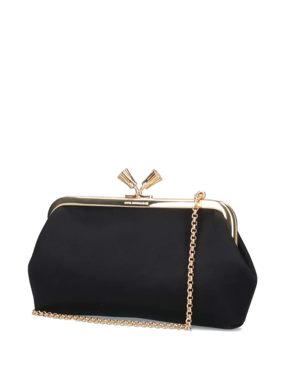 Anya Hindmarch Maud Tassel Clutch Bag In Black