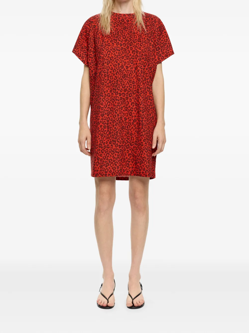 Bimba y Lola Jurk met dierenprint en korte mouwen Rood