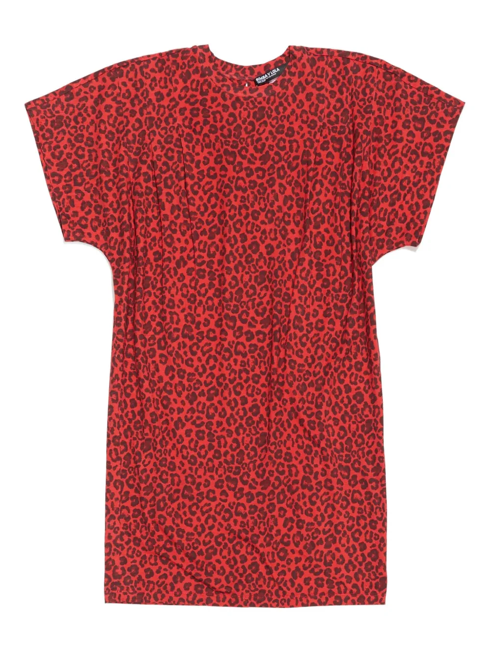 Bimba y Lola Jurk met dierenprint en korte mouwen Rood