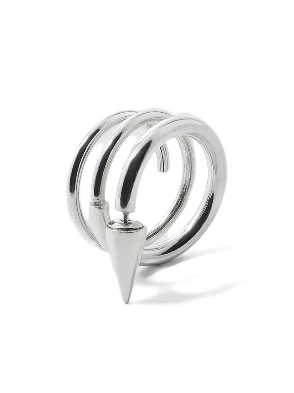 Sunnei Medium Spiral Spike Earring In Metallic