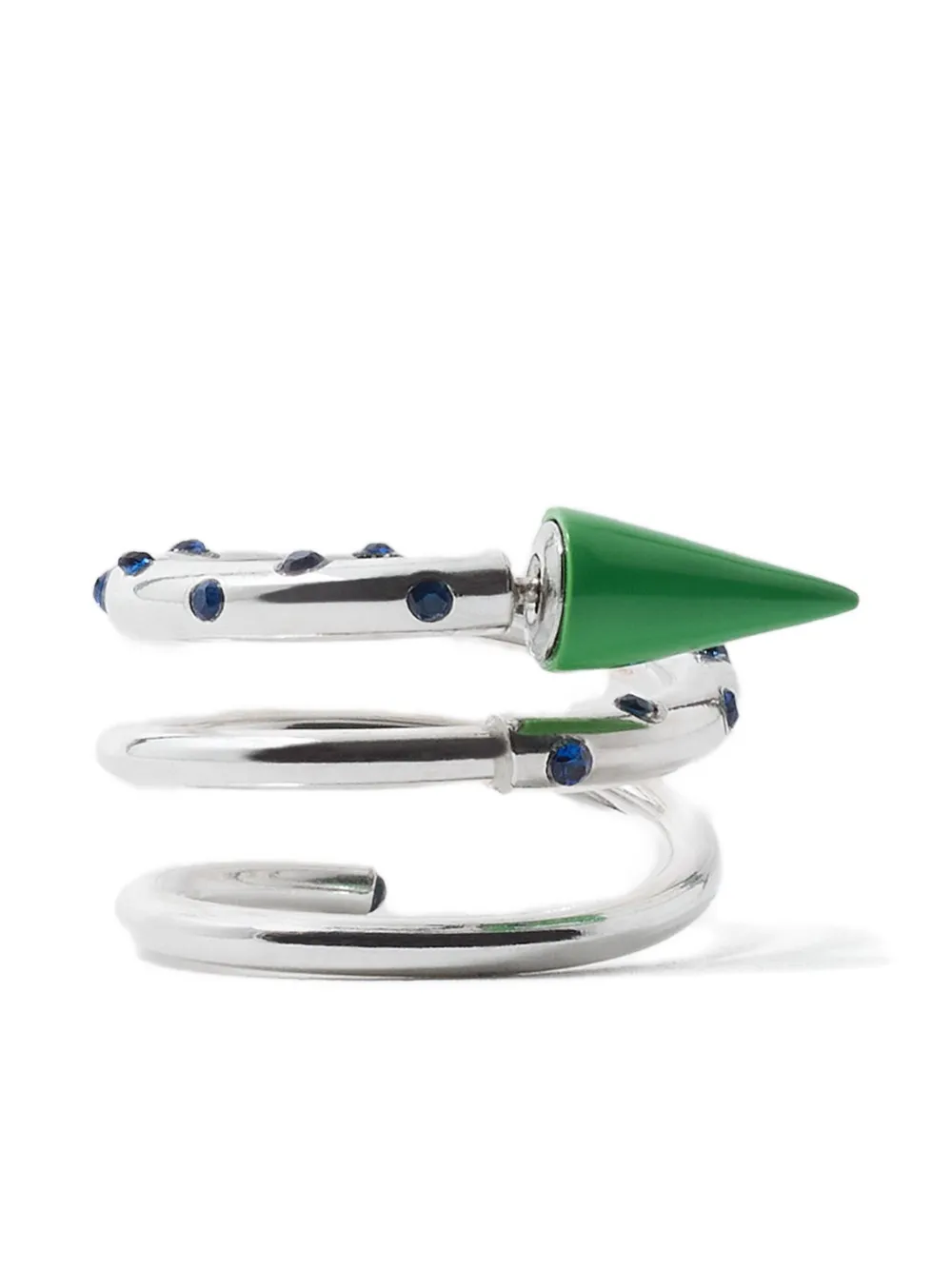 Sunnei Medium Spiral Stones Ear-ring In Metallic