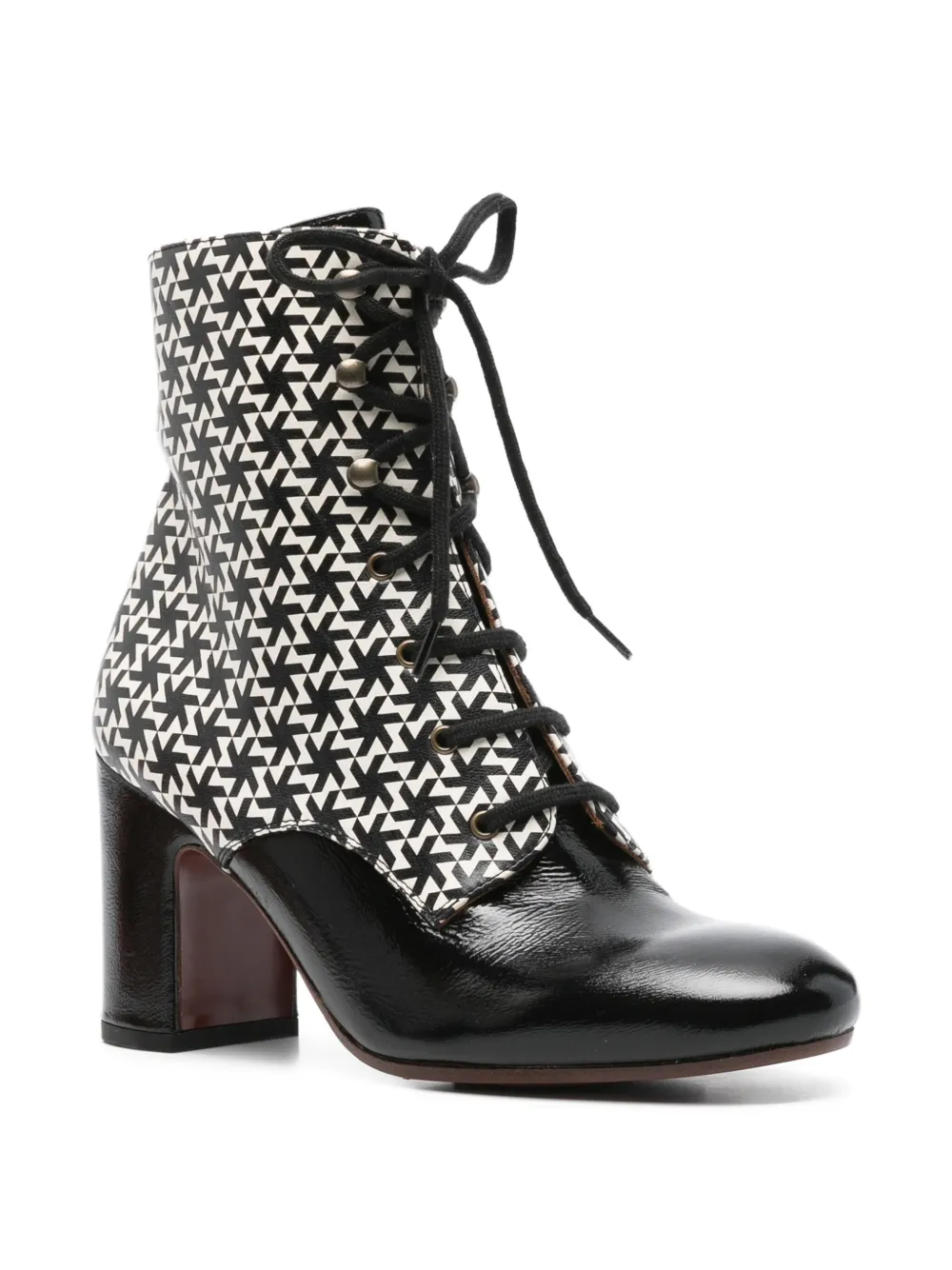 Chie Mihara 80mm geometric-pattern lace-up boots | Ankle Boots | Image 2