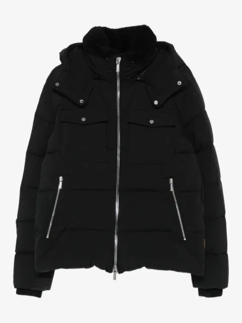 Moorer hooded quilted jacket