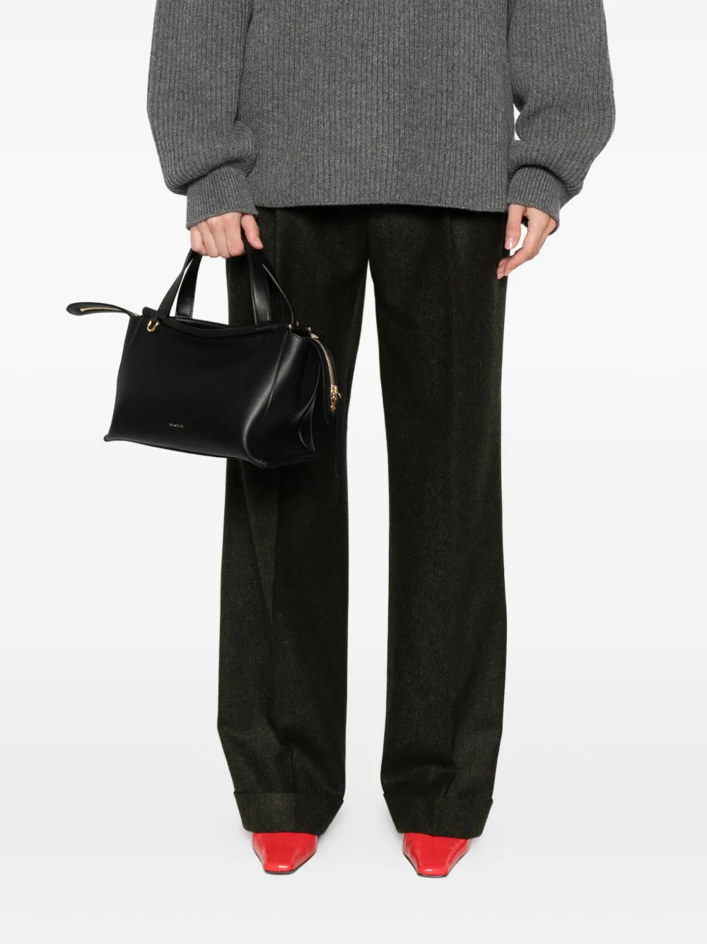 Wandler Shopper met logodetail - Zwart