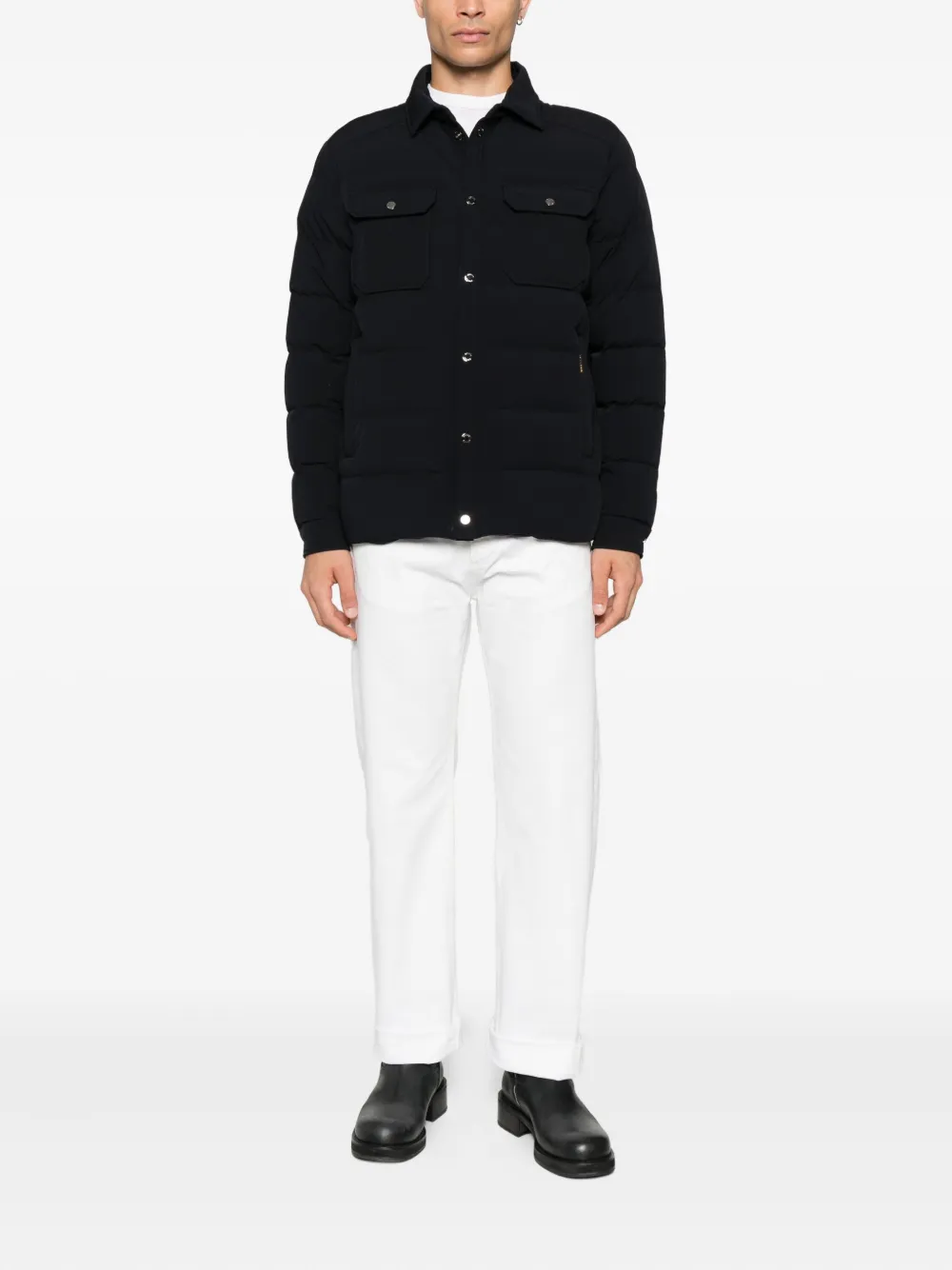 Moorer Veton-KN quilted jacket Blauw