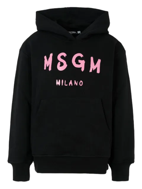 MSGM Kids logo-print hoodie