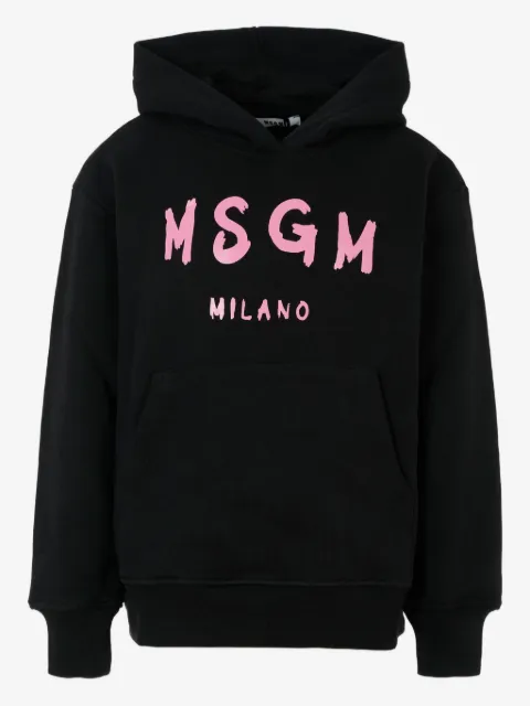 MSGM Kids logo-print hoodie