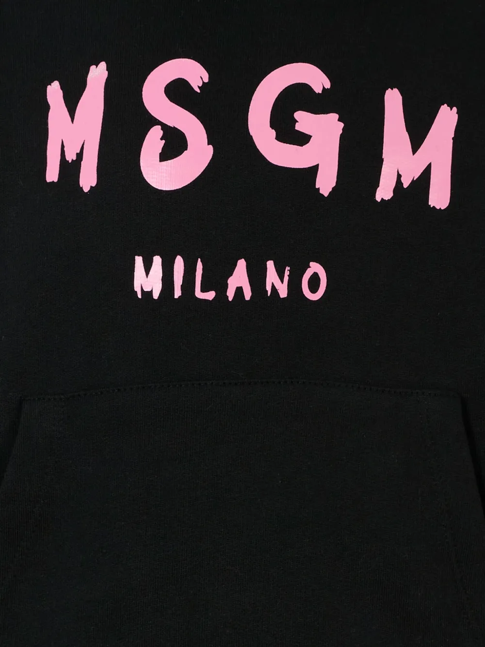 MSGM Kids logo-print hoodie Zwart