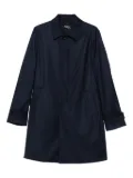 Kiton button-cuff wool coat - Blue