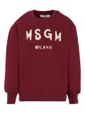 MSGM Kids logo-print crew-neck sweatshirt - Red