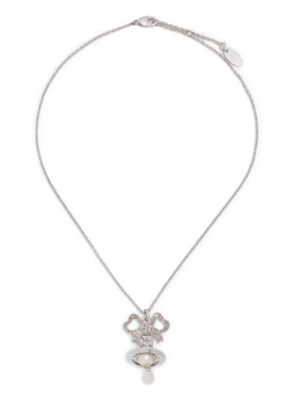 Vivienne Westwood クリスタル ネックレス | シルバートーン | FARFETCH JP