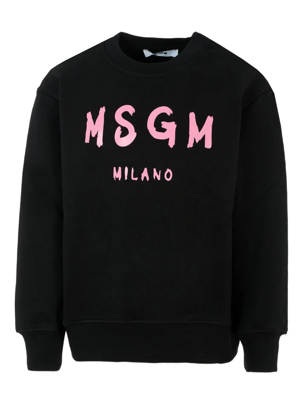 MSGM Kids logo-print cotton sweatshirt Zwart