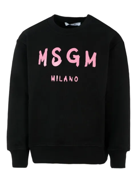 MSGM Kids logo-print cotton sweatshirt