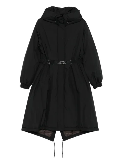 Moorer belted high-neck coat