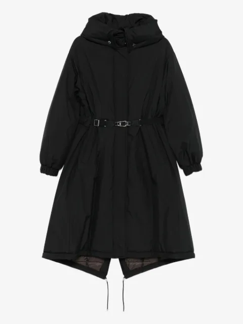 Moorer belted high-neck coat
