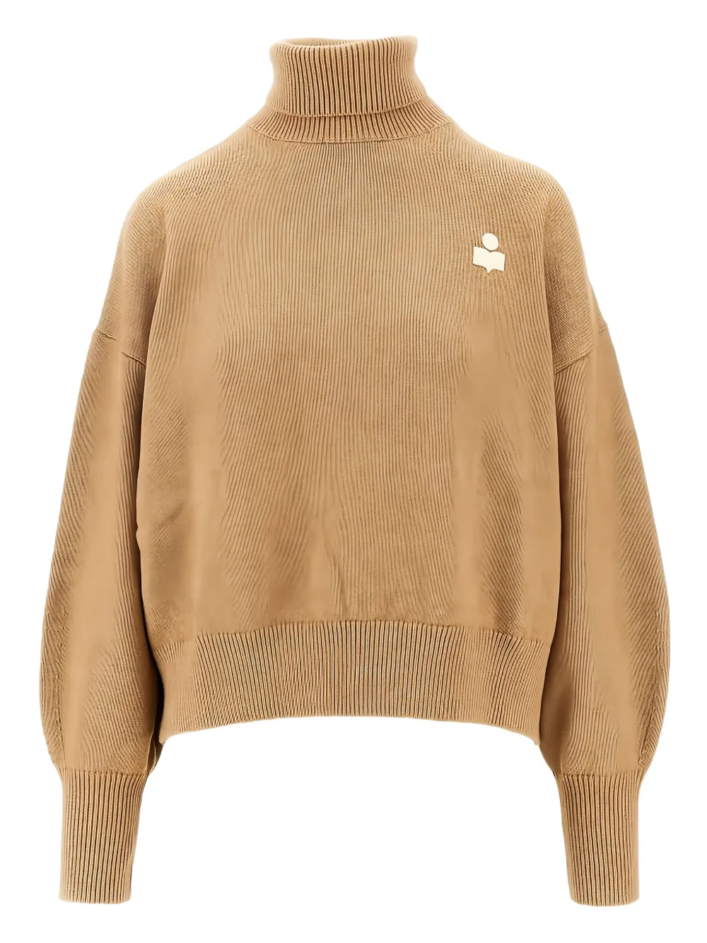 MARANT ÉTOILE Nashas coltrui met geborduurd logo Beige