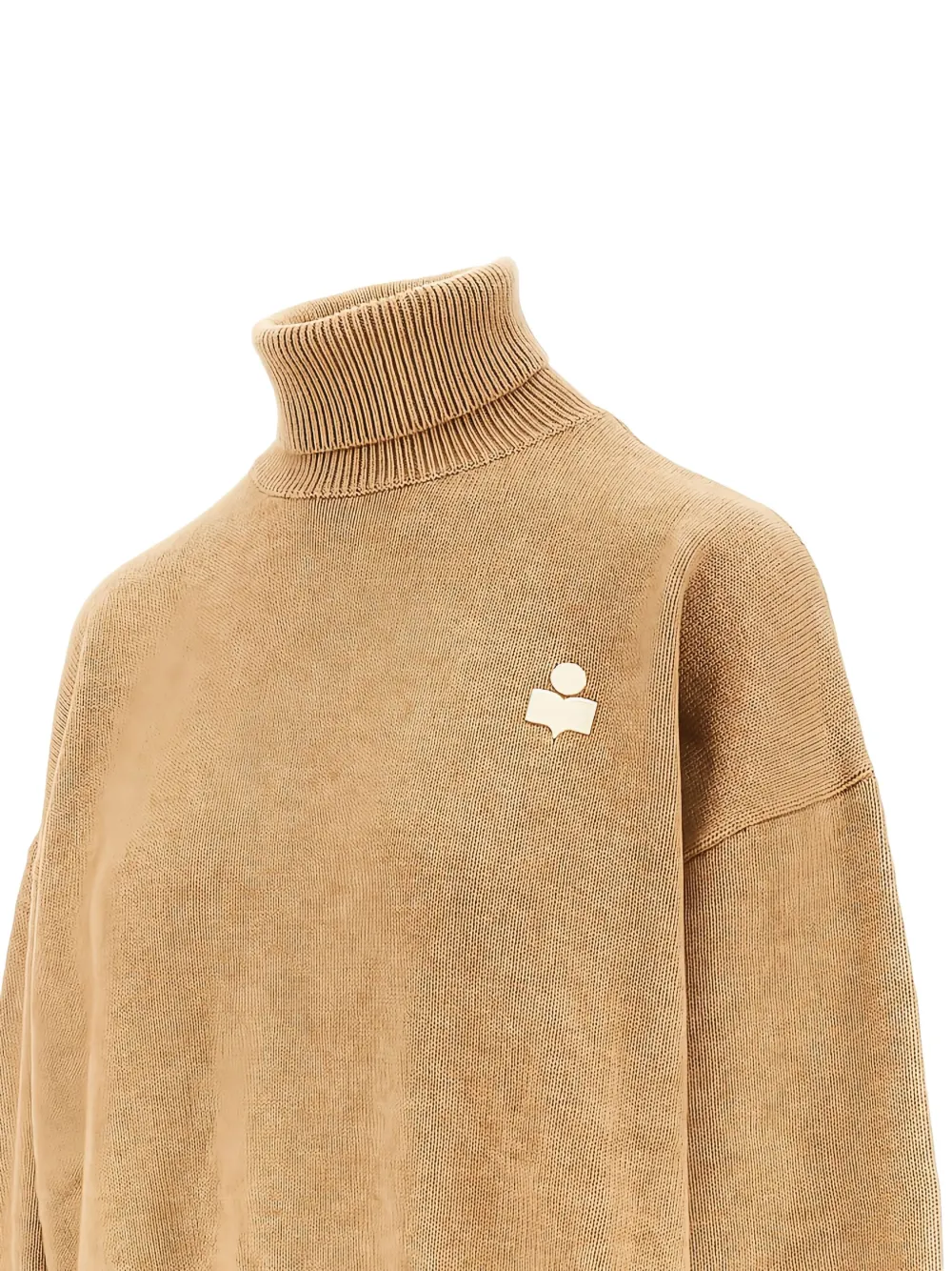 MARANT ÉTOILE Nashas coltrui met geborduurd logo Beige