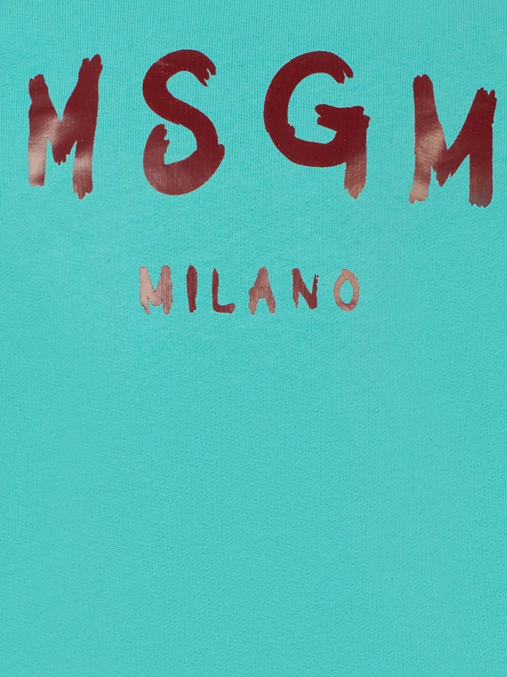MSGM Kids Katoenen sweater met logoprint Blauw