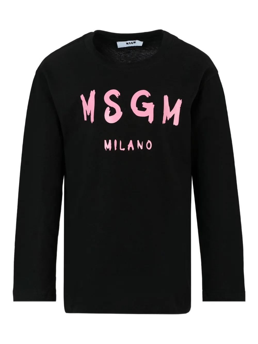 MSGM Kids T-shirt met logoprint en lange mouwen Zwart
