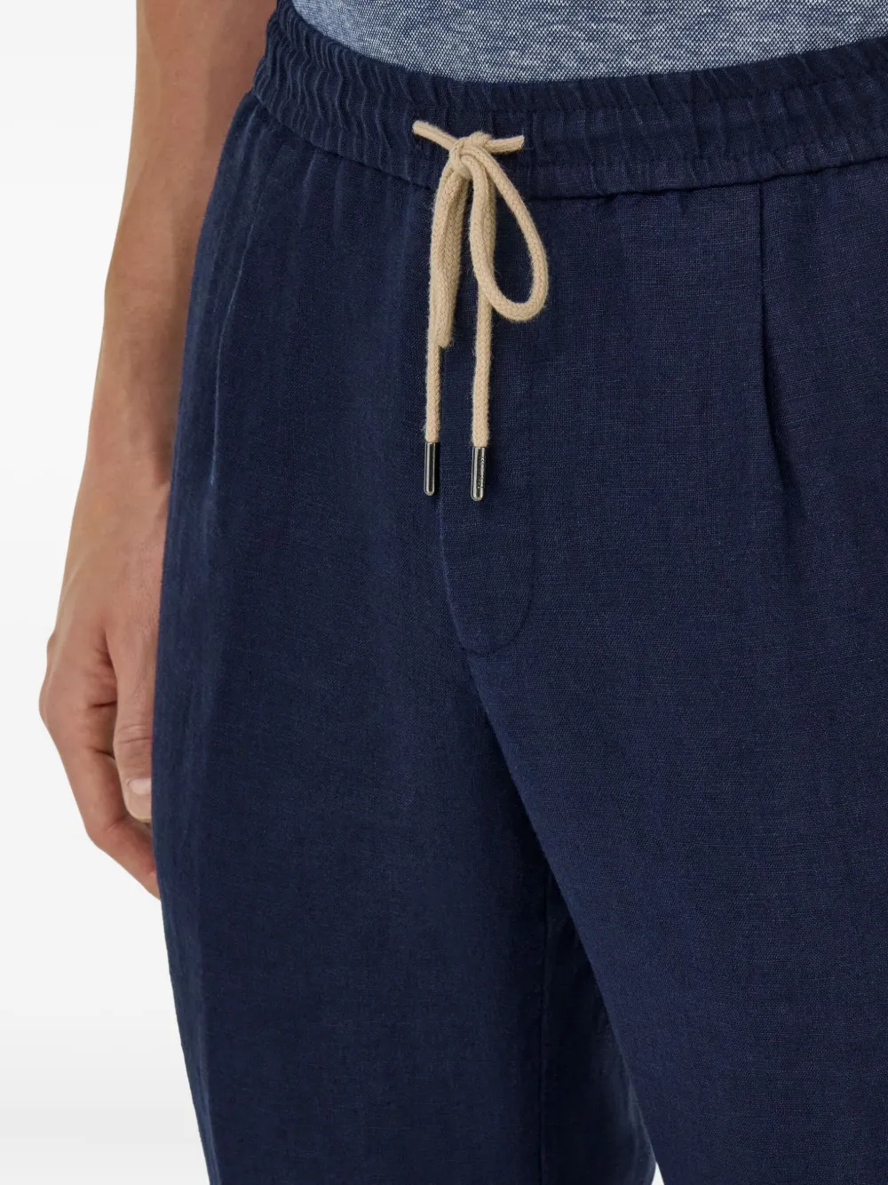 Boggi Milano City broek met trekkoord en plooien Blauw