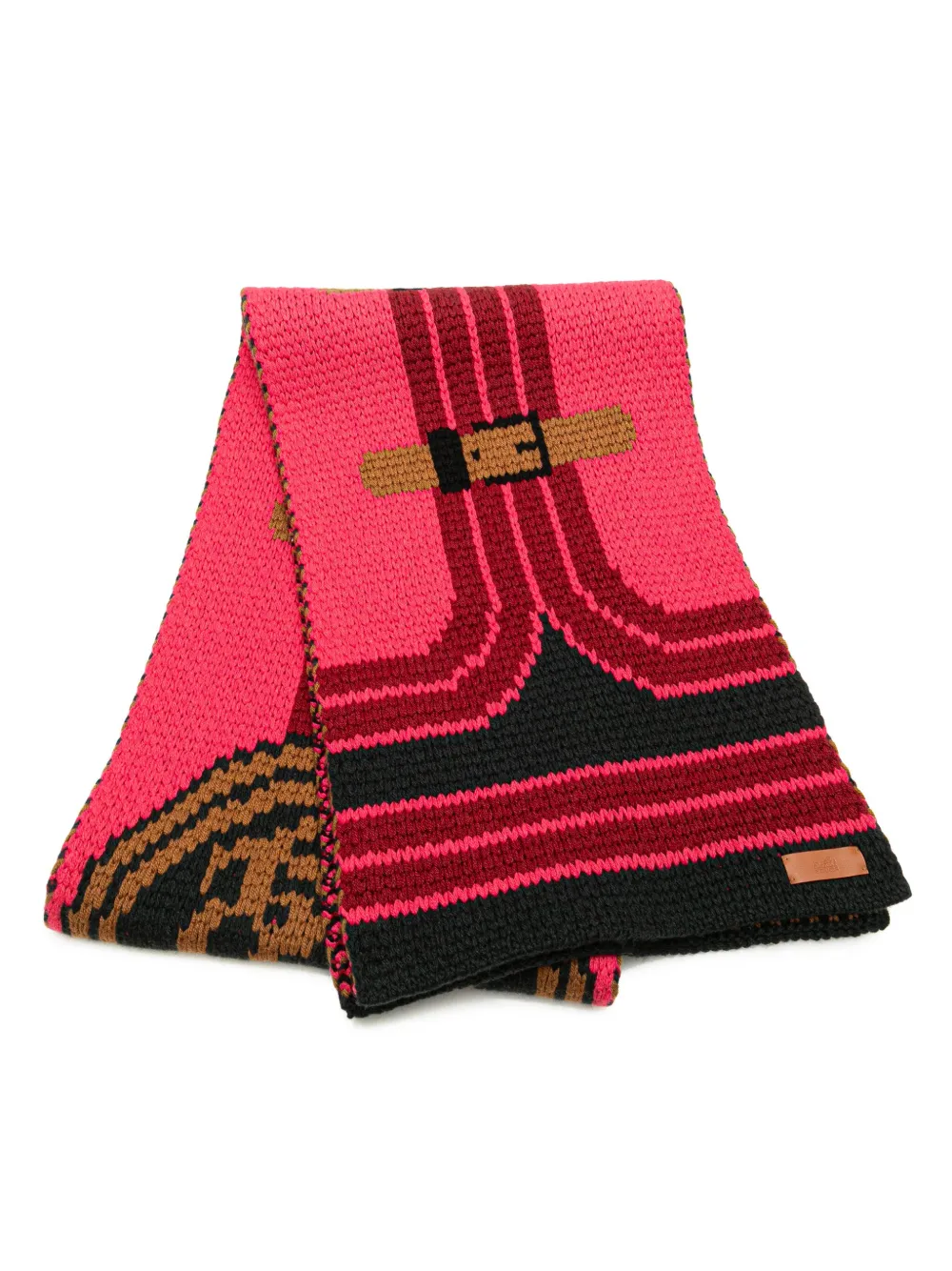Hermès Pre-Owned 2021-2025 Grande Tenue Cashmere Scarf scarves - ピンク Hermès Pre-Owned 2021-2025 Grande Tenue Cashmere Scarf scarves - ピンク
