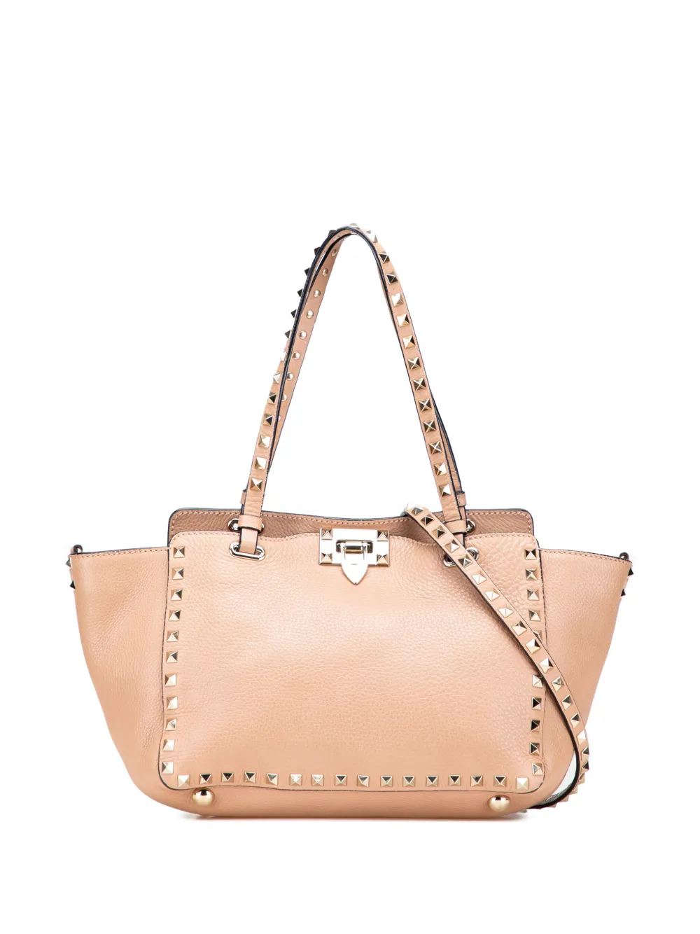 2000-2017 Small Leather Rockstud Trapeze satchel