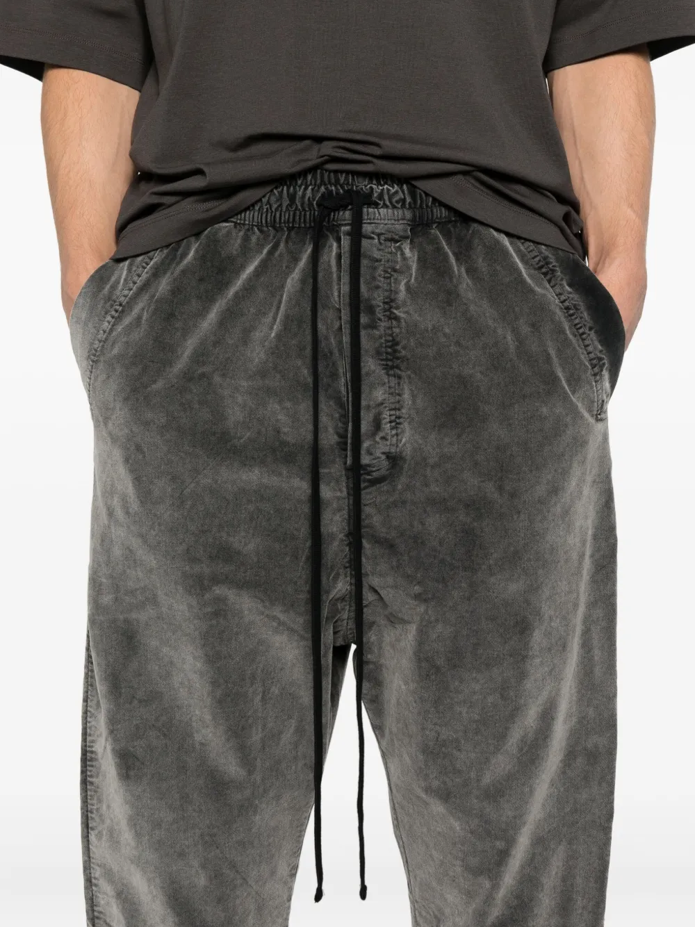 Thom Krom Drawstring Corduroy Trousers In Gray