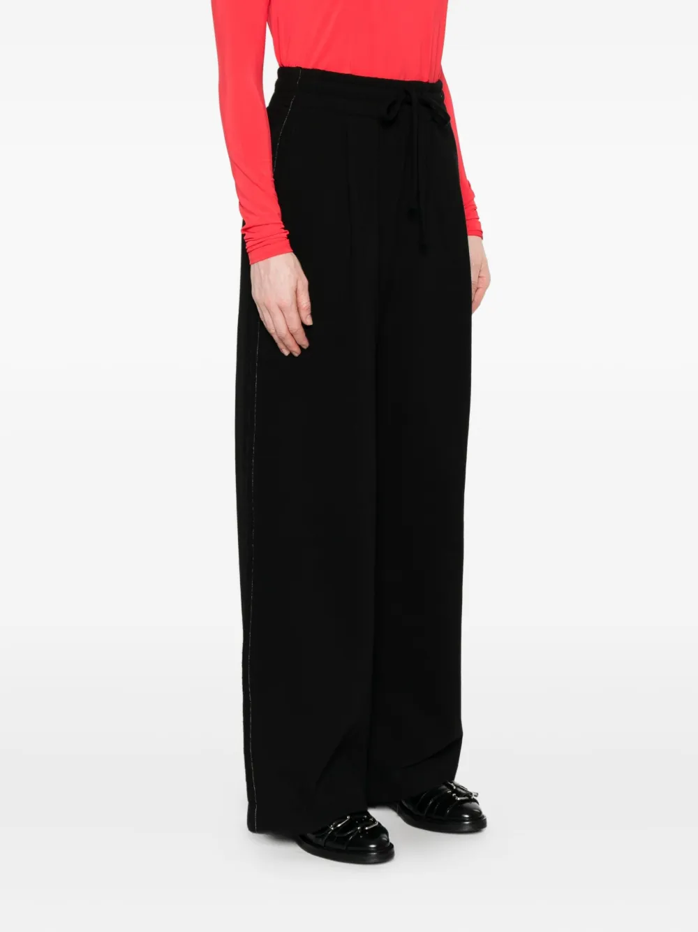 Thom Krom Broek met zijstreep Zwart