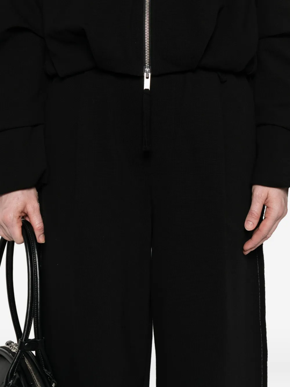 Thom Krom Broek met zijstreep Zwart