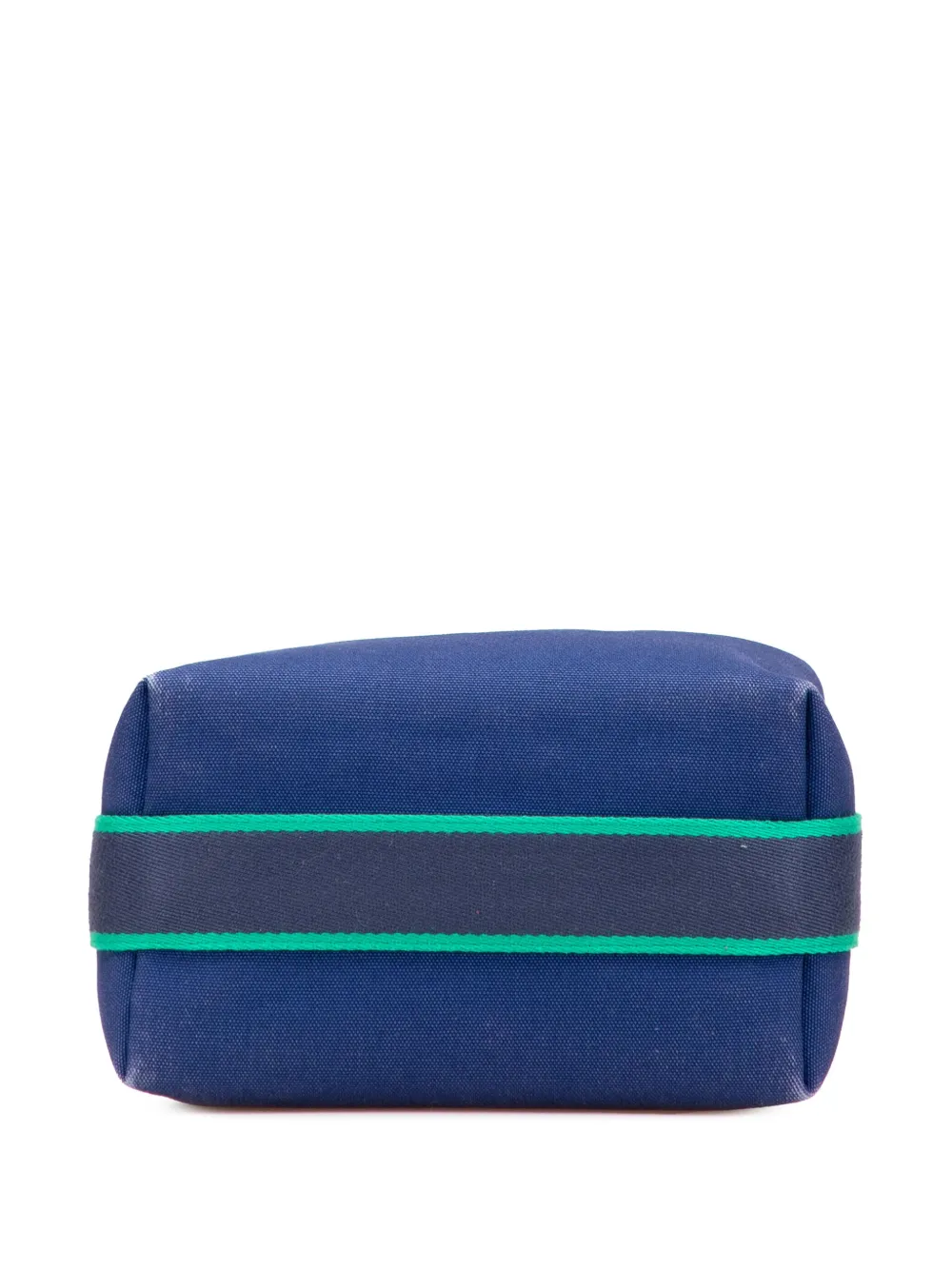 Pre-owned Hermes 2020-2025 Small Canvas Bride A Brac Case Vanity Bag In Blue