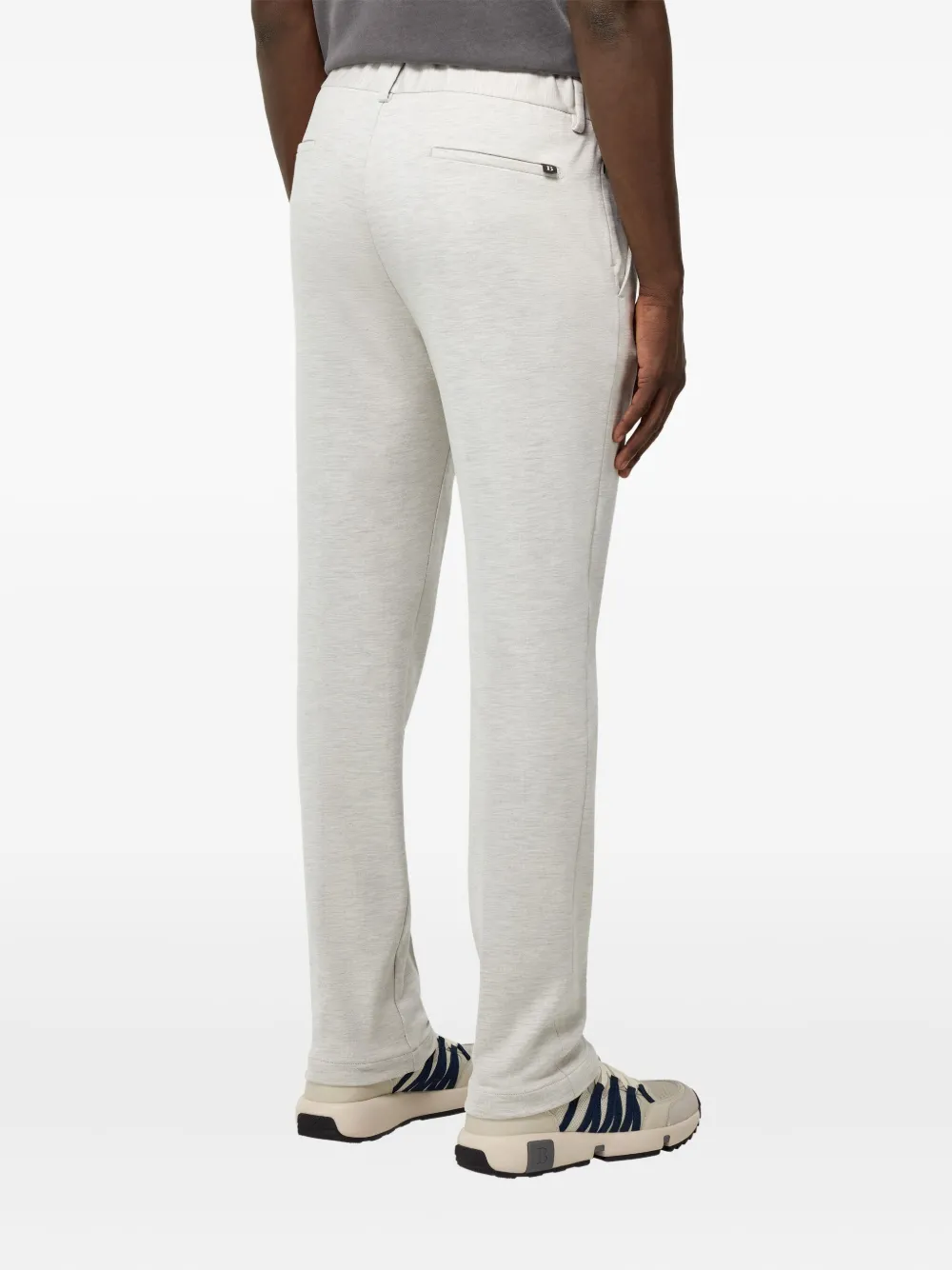 Boggi Milano Jersey broek met trekkoordtaille Grijs