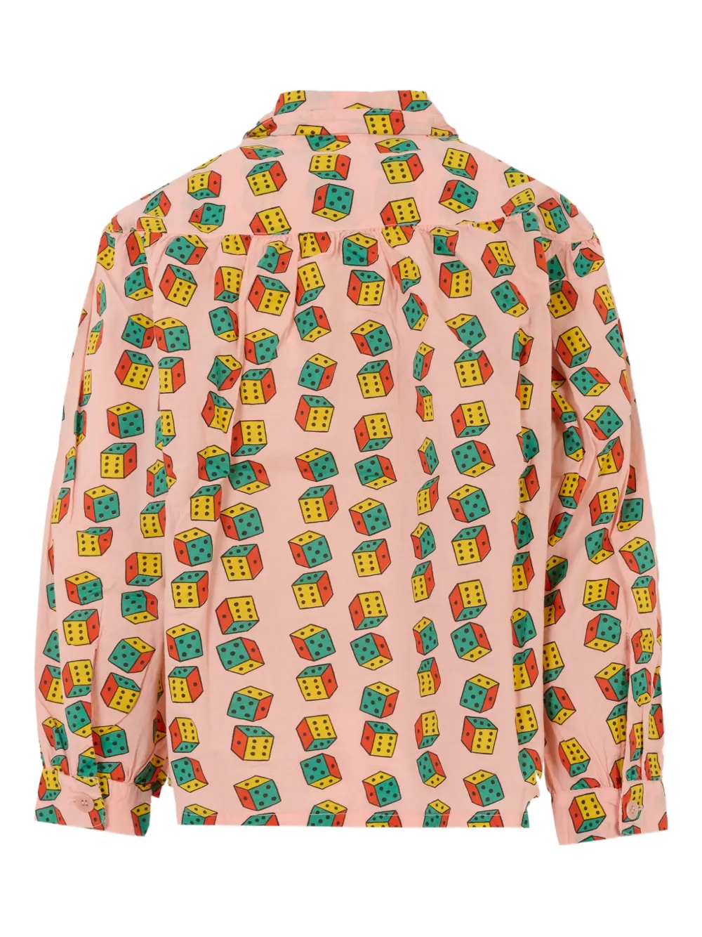 Bobo Choses Shirt met dobbelstenen en lange mouwen Roze