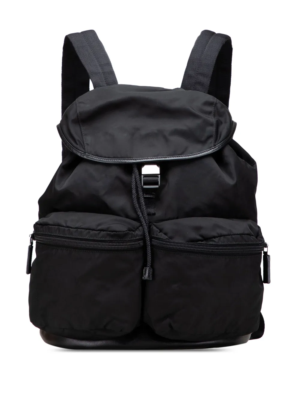 Prada Pre-Owned 2013-2025 Saffiano Trimmed Tessuto backpack | Black | Image 1