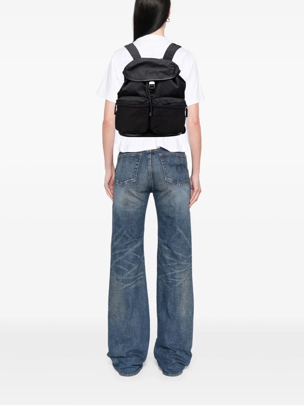 Prada Pre-Owned 2013-2025 Saffiano Trimmed Tessuto backpack | Pre-Owned | Image 2