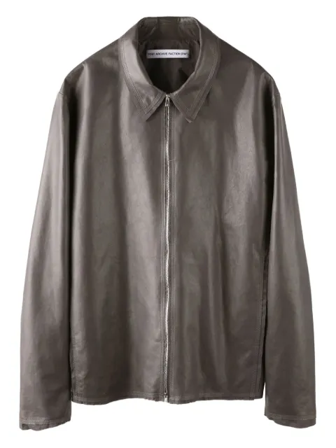 Post Archive Faction zip-front leather jacket