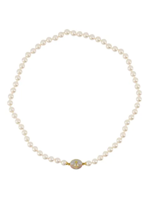 Vivienne Westwood Halsketting met parel en Orb-detail