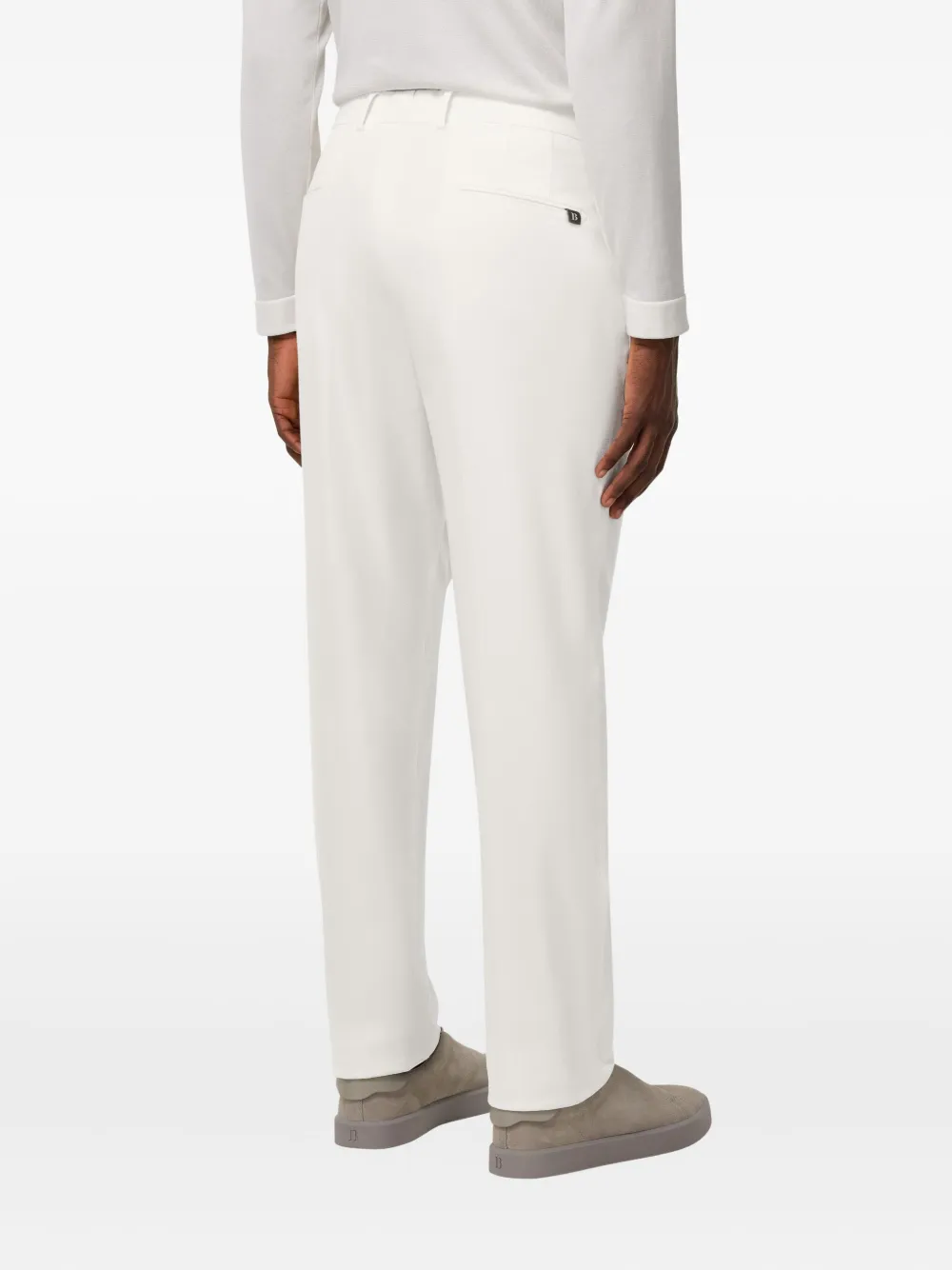 Boggi Milano side-darts trousers Wit