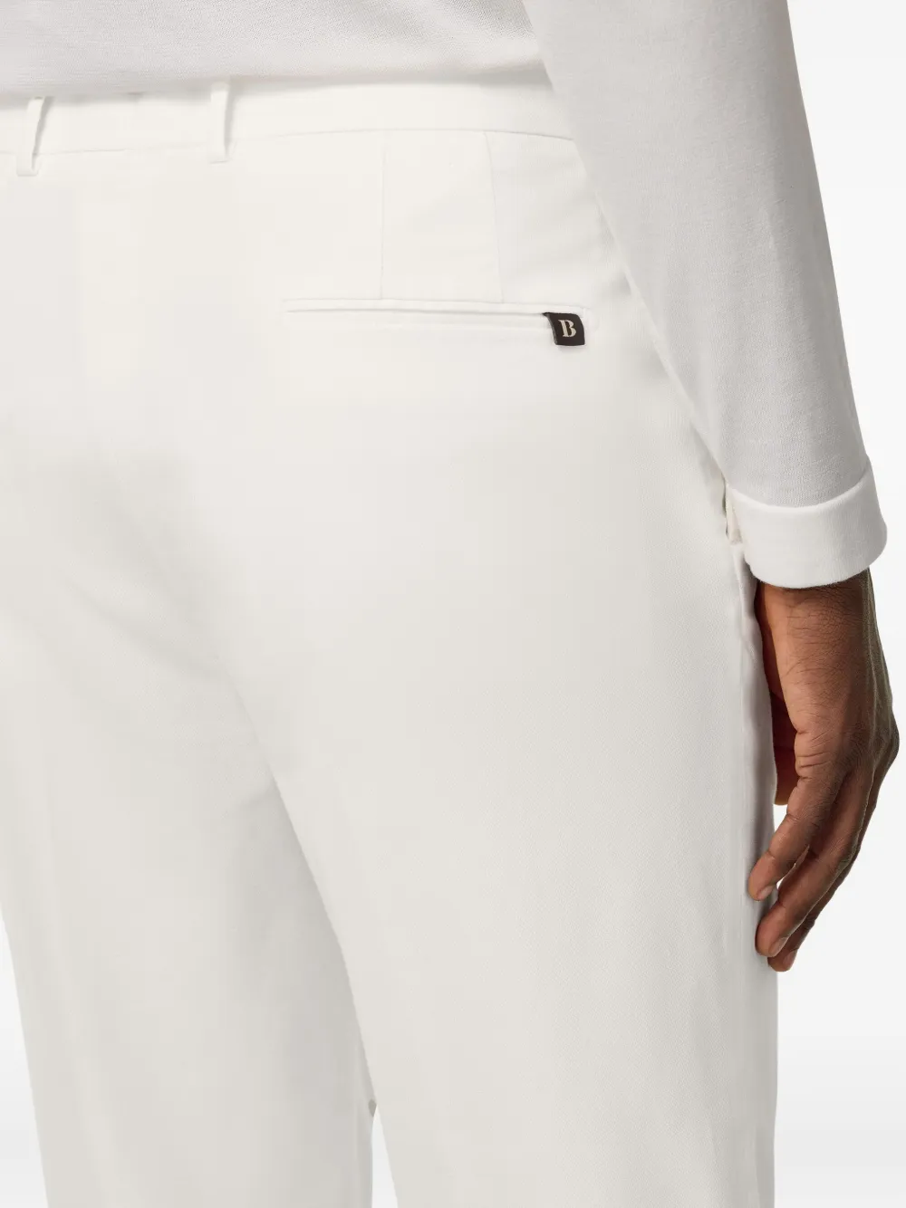 Boggi Milano side-darts trousers Wit